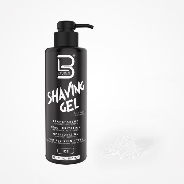 GEL DE BARBEAR TRANSPARENTE GELO 500ML LEVEL3