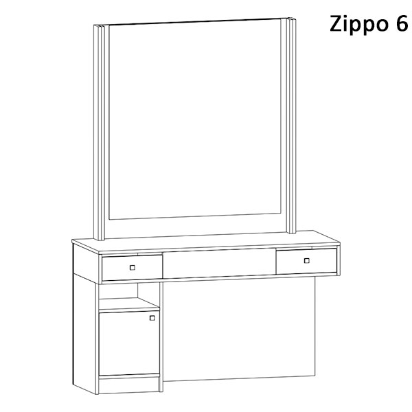 Bancada de barbeiro modular AGV Zippo (Várias opções)