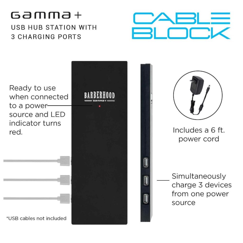 GAMMA PIU USB – Estação de carregamento “Bloco de cabos”