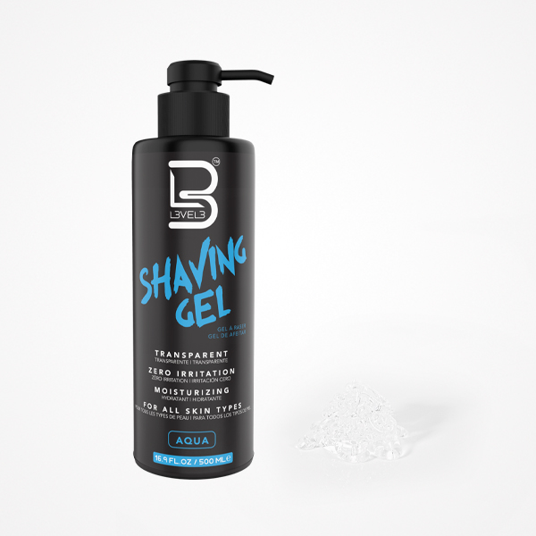 GEL DE BARBEAR ÁGUA TRANSPARENTE 500ML LEVEL3