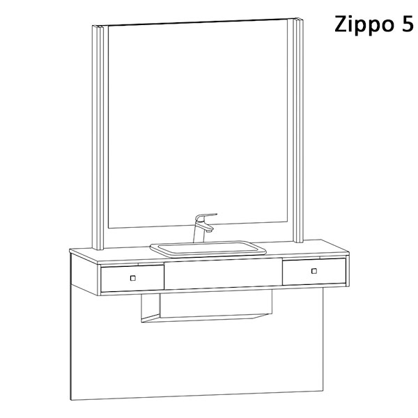 Bancada de barbeiro modular AGV Zippo (Várias opções)