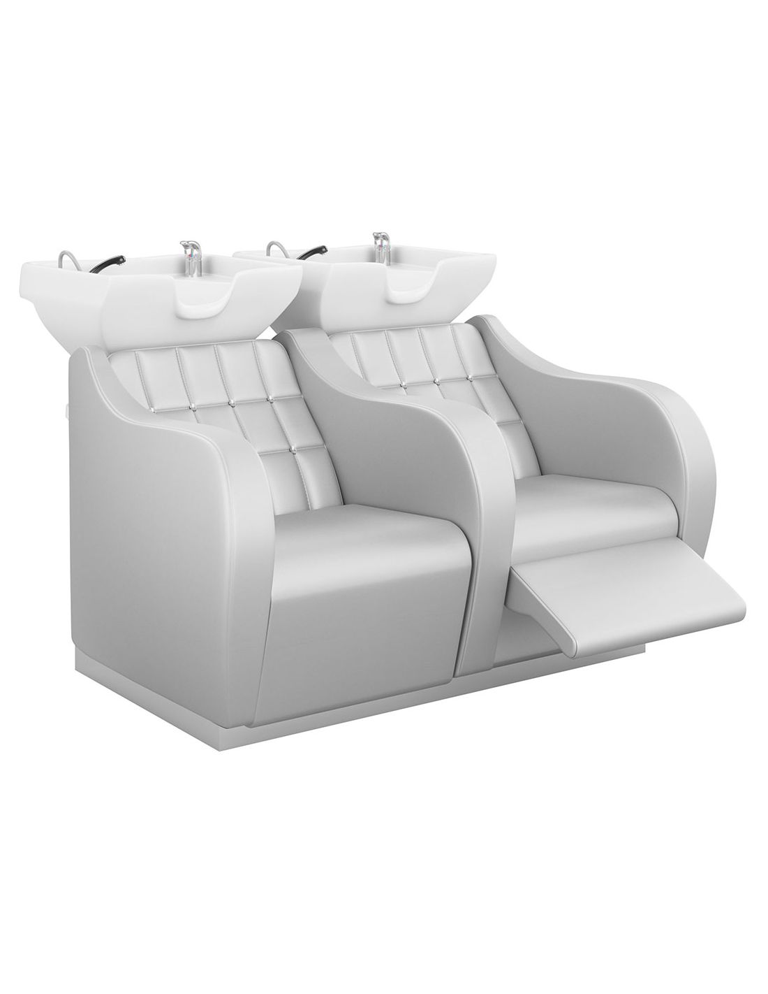 Rampa de Lavagem Dupla Crystal c/ pousa-pés Elétrico