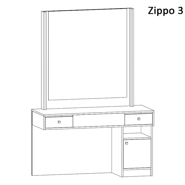 Bancada de barbeiro modular AGV Zippo (Várias opções)