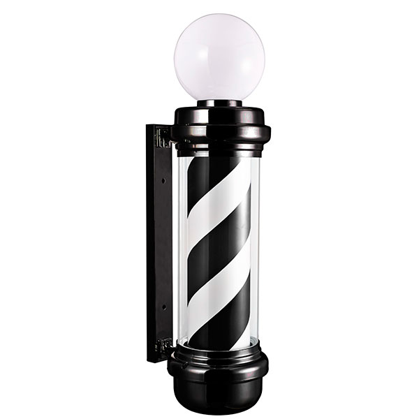 Poste de Barbeiro rotativo e luminoso Mirplay Pablo B Black