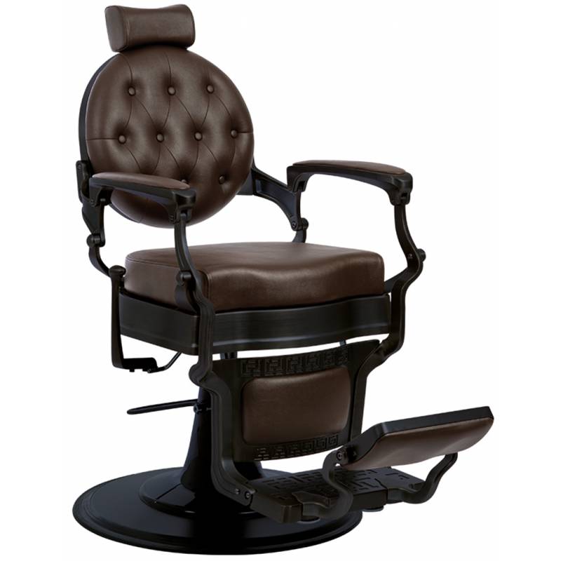 Cadeira de barbeiro Buzz preto marrom escuro