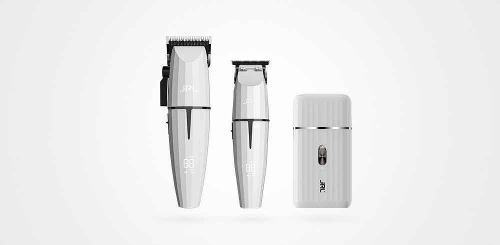 KIT GHOST ONYX  CLIPPER + TRIMMER + SHAVER BRANCO + SECADOR JRL