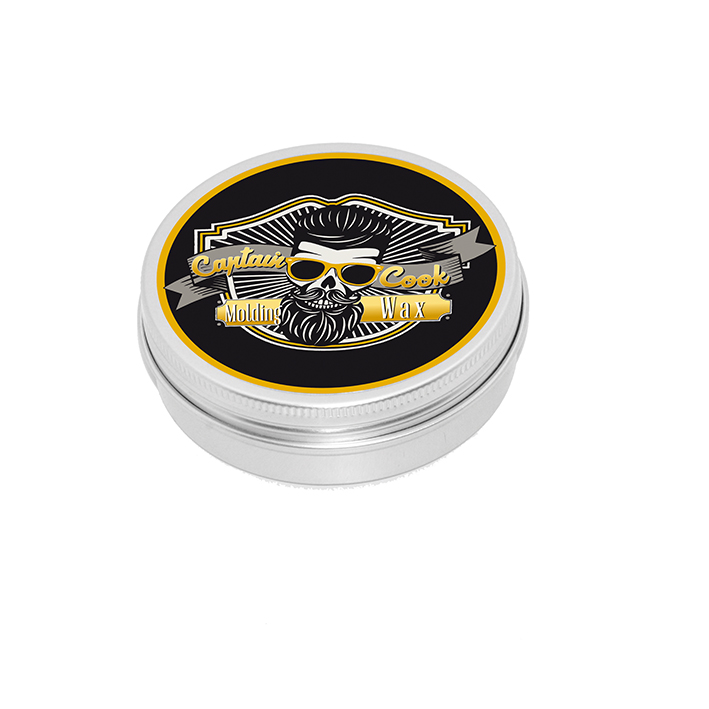 Pote metálico de pomada modeladora para cabelo Captain Cook