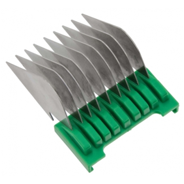 Conjunto de lâminas metálicas afiadas com base verde