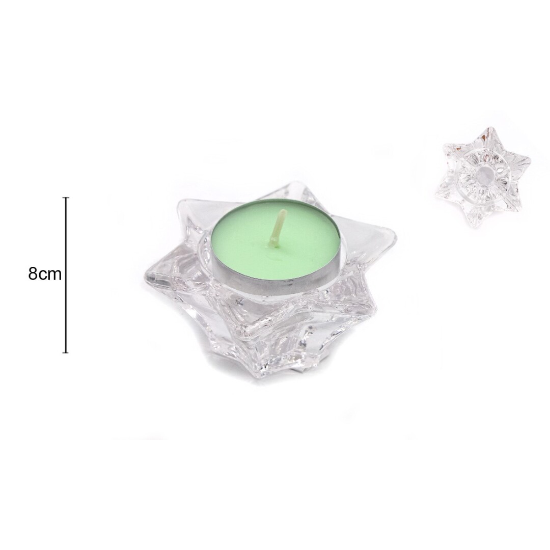 Porta Velas Vidro 8x3,5cm