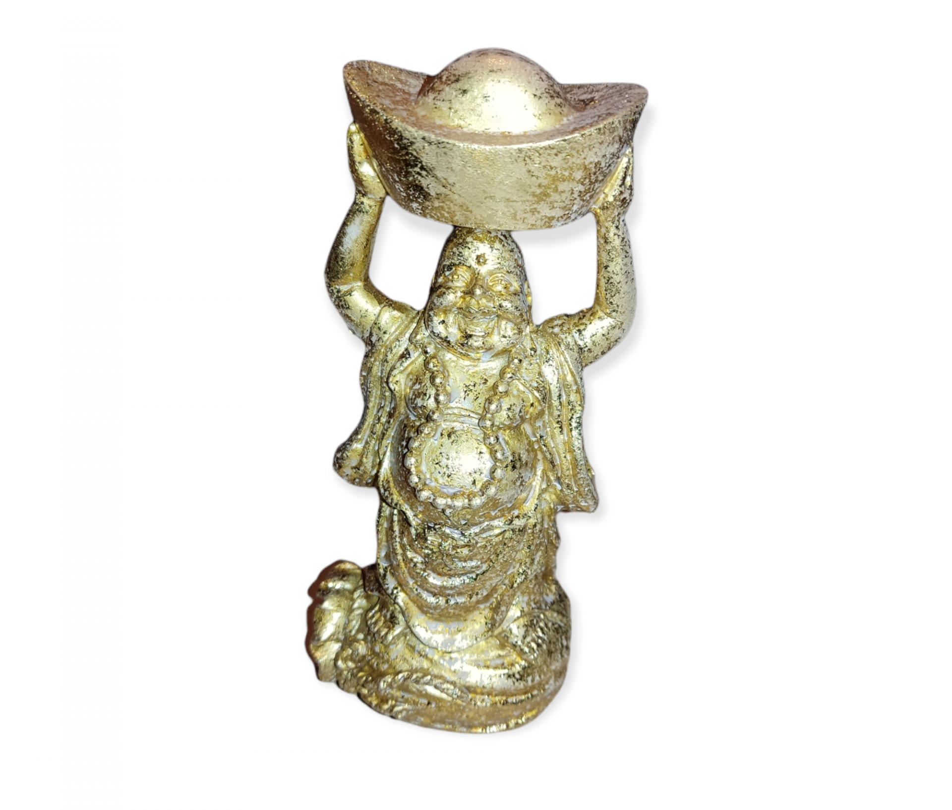 Buda feliz com lingote dourado