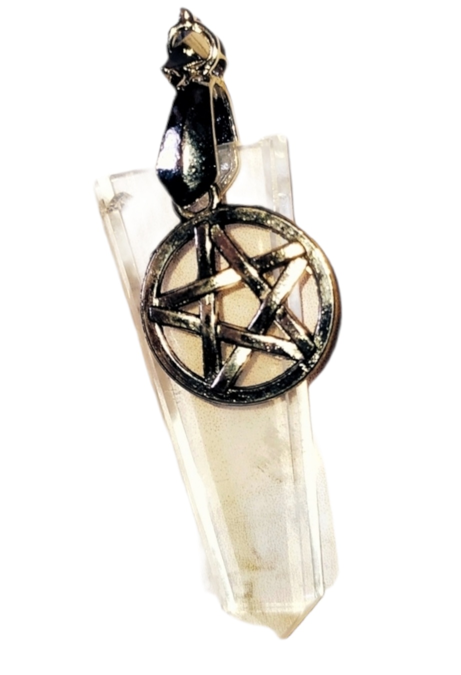 Colar Quartzo Cristal - Pentagrama