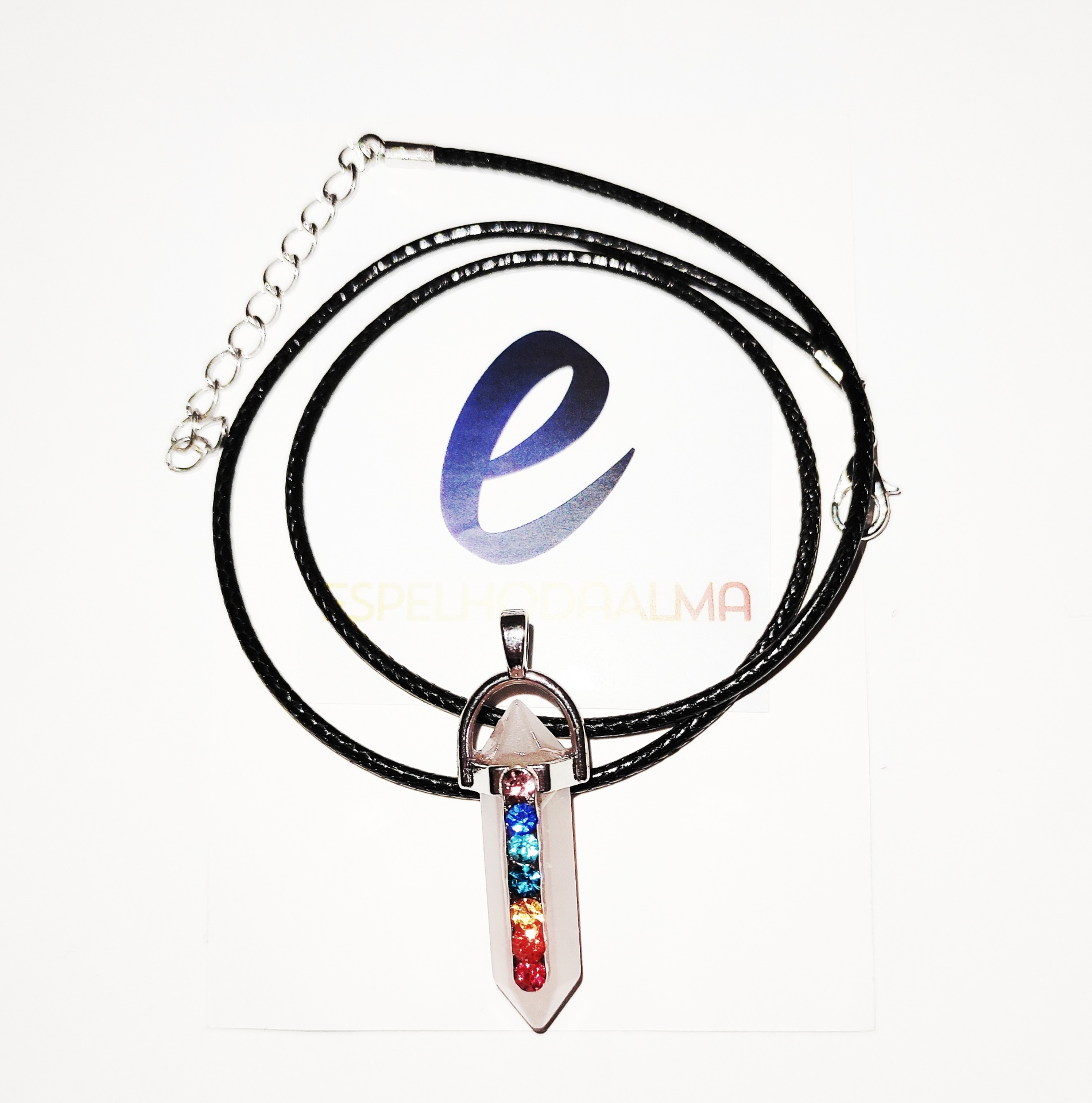 Colar Chakras - Quartzo Rosa