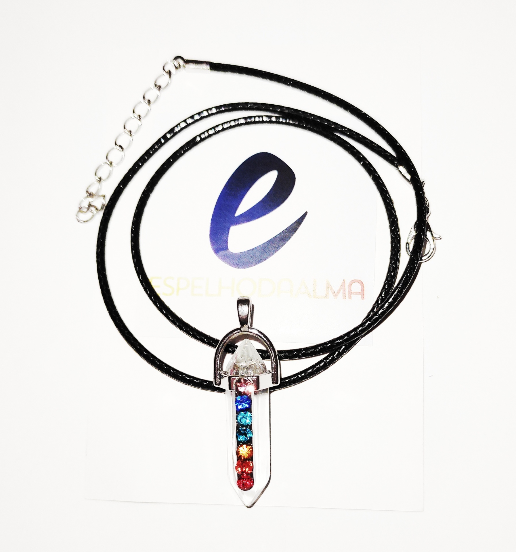 Colar Chakras - Quartzo Cristal