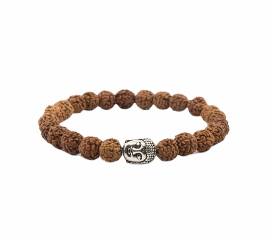 Pulseira de Rudraksha com Buda