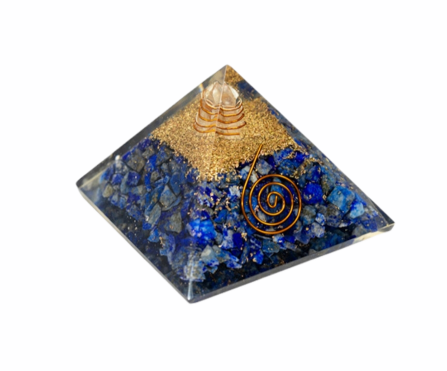 Pirâmide de Orgonite - Lápis Lazuli - 7 X 7