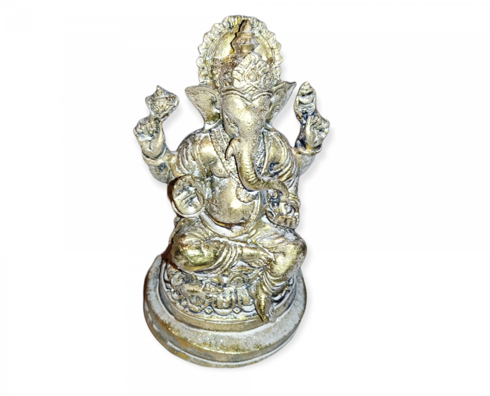 Ganesha sentado dourado