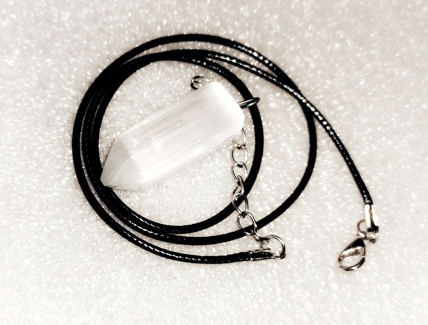 Colar Pedra - Selenite