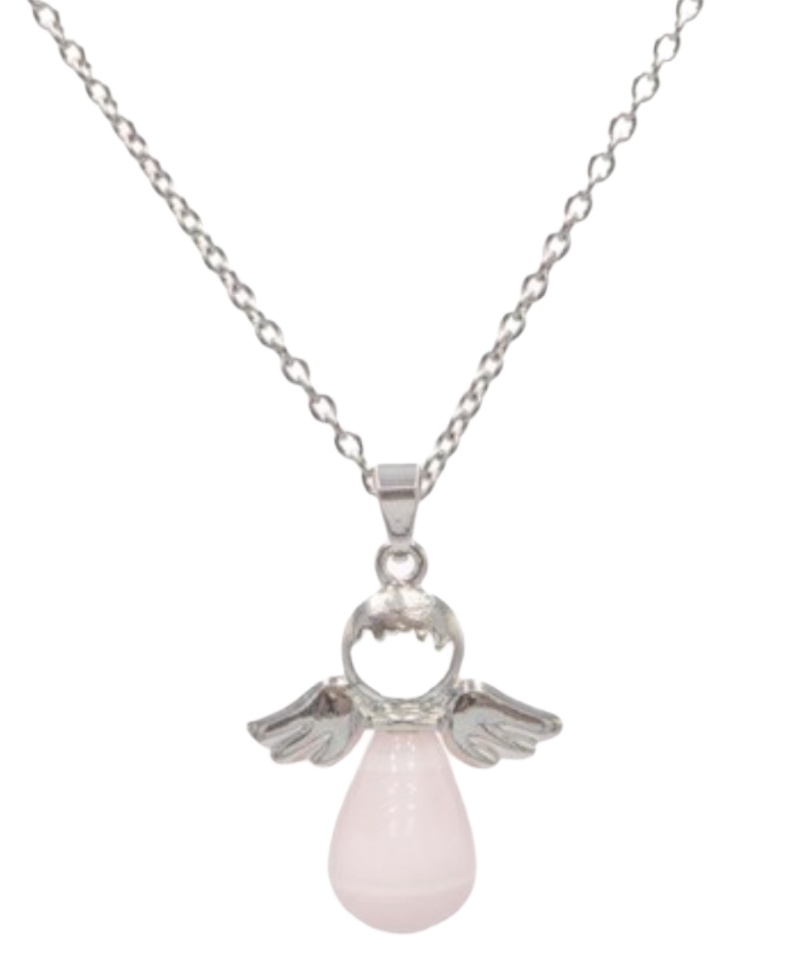 Colar Anjo - Quartzo Rosa