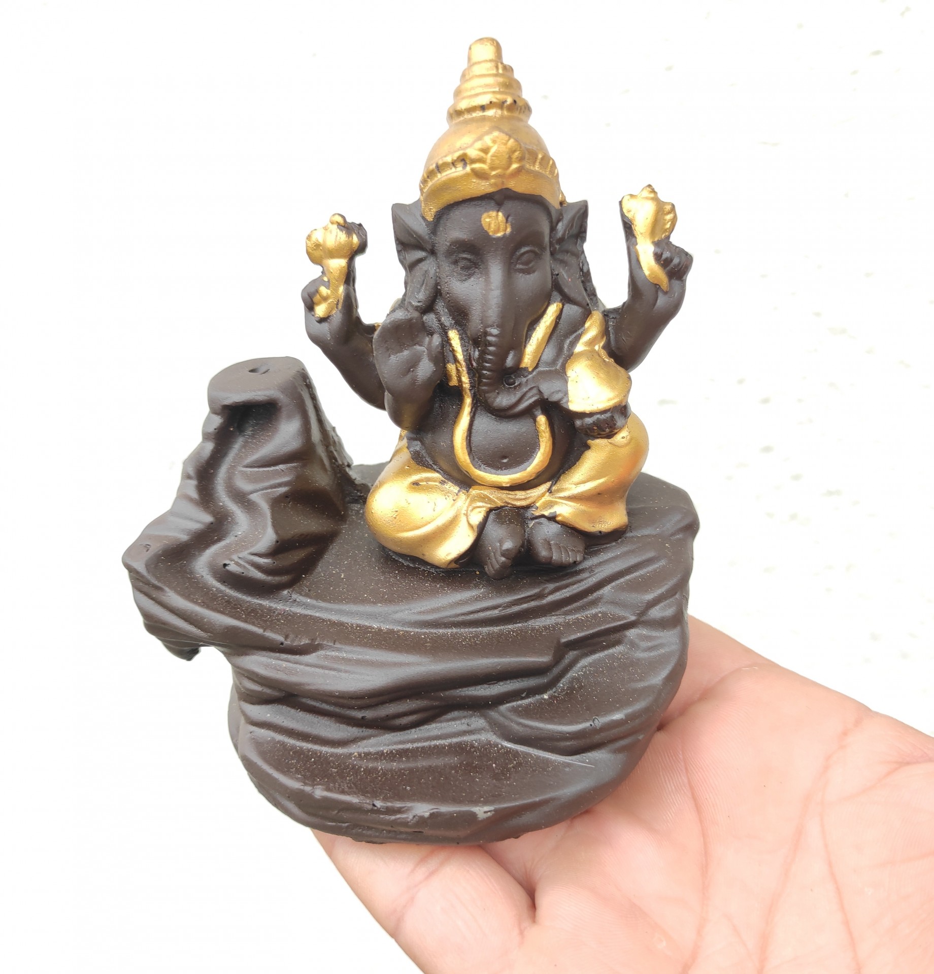 Incensário - Cascata Ganesha Dourado
