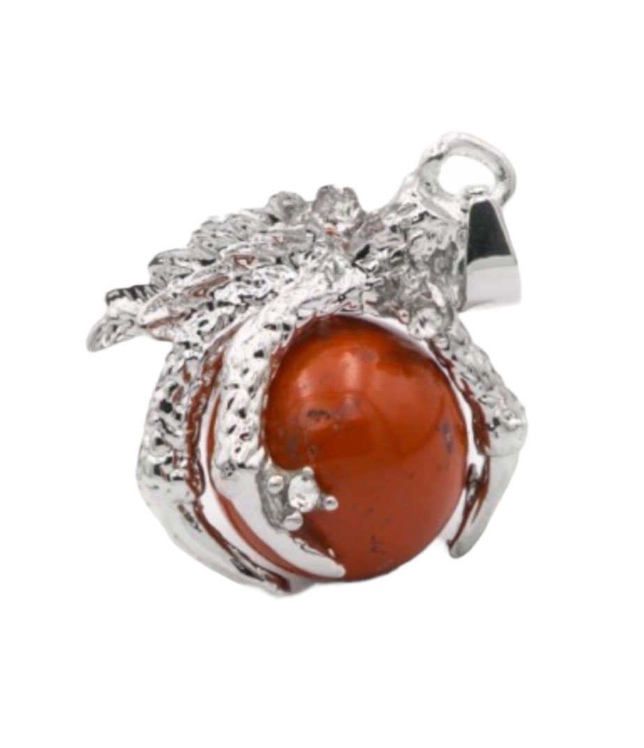 Colar Garra de Dragão - Jaspe Vermelho