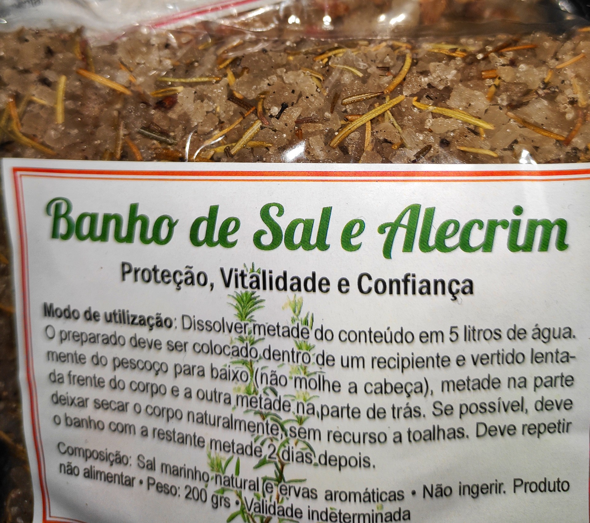 Banho Sal Alecrim