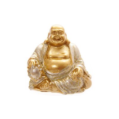 Buda da Sorte - Miniatura Prateado
