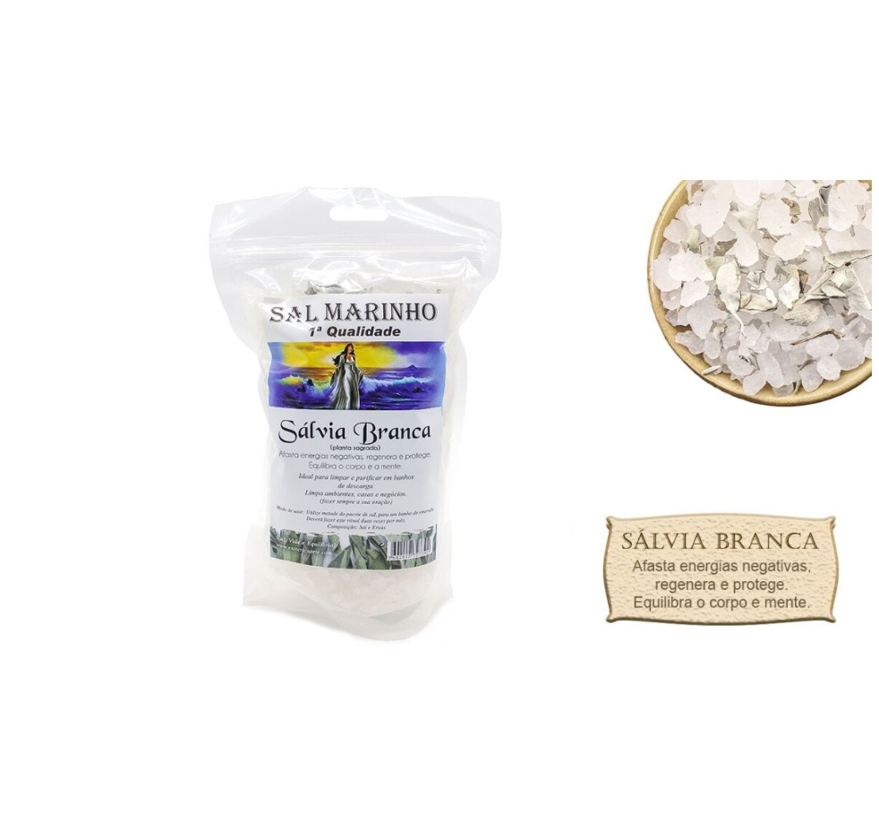 Sal c/ Ervas Sálvia Branca 800gr