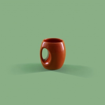 Caneca com Asa Recolhida - Laranja