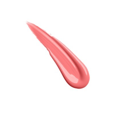 Pincelada cor-de-rosa pálido cremosa sobre fundo branco