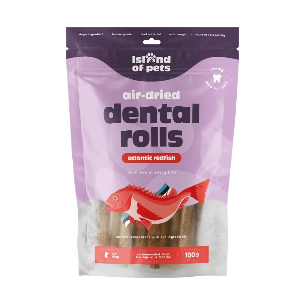 Rolos Dentais de Redfish 100g - Island of Pets Rolos Dentais de Redfish 100g - Island of Pets