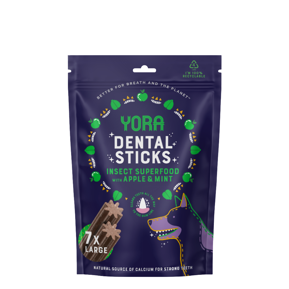 YORA - Dental stick para Cães Grandes com Maçã e Hortelã - 270g YORA - Dental stick para Cães Grandes com Maçã e Hortelã - 270g