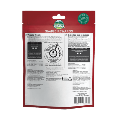 Oxbow Simple Treats Vegetais