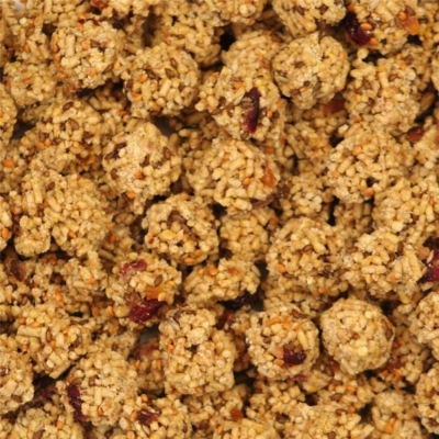 Bolinhas crocantes feitas de sementes e frutos secos