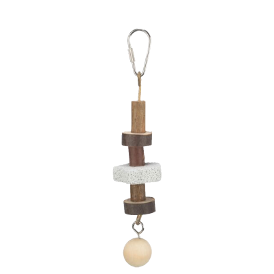 Brinquedo em madeira e pedra pomes