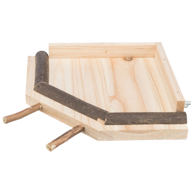 Plataforma de canto com poleiro