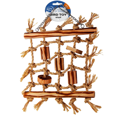 Rede De Escalada Com Blocos De Madeira - Duvo+