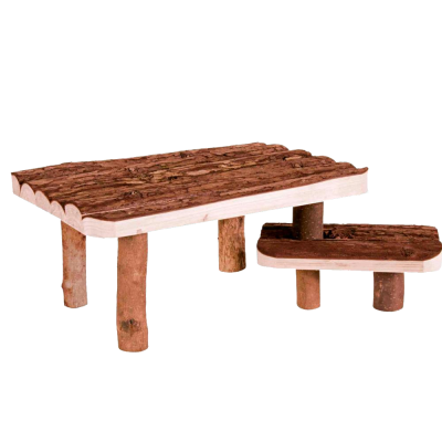 Plataforma em madeira com degrau