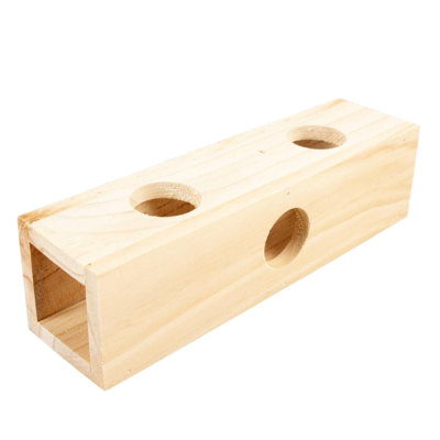 Tunel de madeira para hamsters anões