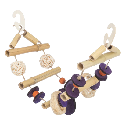 Ponte Suspensa em bambu, coco, vime, lufa e corda de sisal