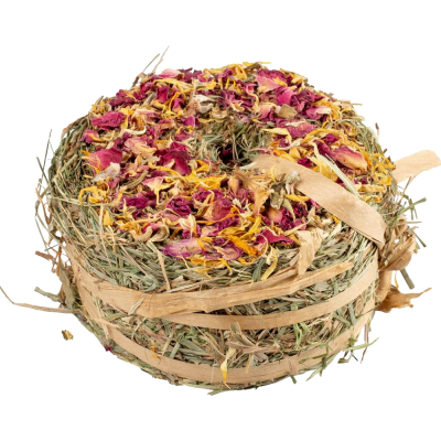 Donut de Feno timoteo com flores