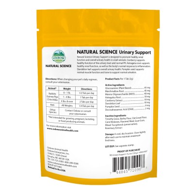 Urinary Support Oxbow Natural Science