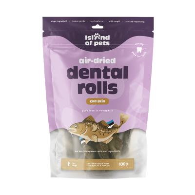 Rolinhos Dentais de Bacalhau 100g - Island of Pets