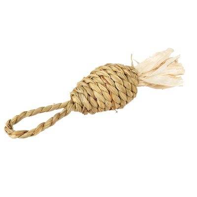 Brinquedo em Folhas de milho e corda de algas