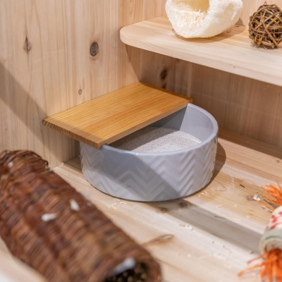 Banheira redonda para areia com plataforma