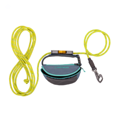 Trela para cão amarela RUFFWEAR com punho e bolsa integrados