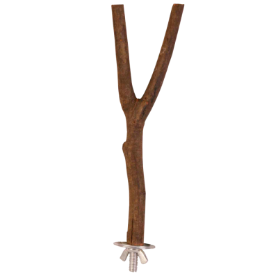 Poleiro em Y madeira natural