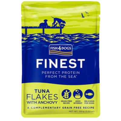 Flocos de Atum e Anchovas - Finest Fish4Dogs - 100g