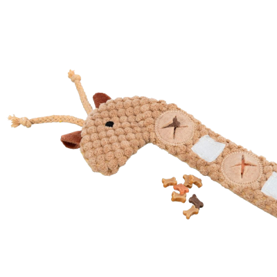 Girafa em pelucia para esconder snacks