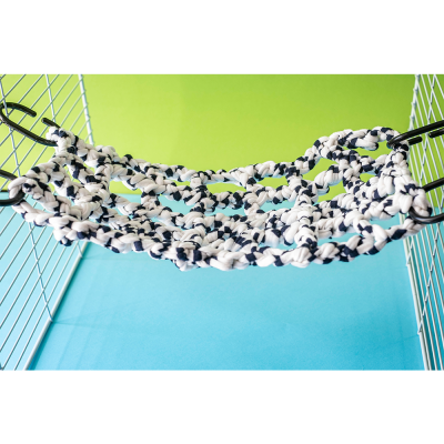 Rede Azul escura e Branca em Crochet - Fall Breakers