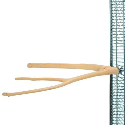 Poleiro com vários ramos de madeira natural